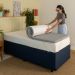 Pillow Top Solteiro King Guldi Dream com Espuma D50 Viscoelástica com Alça (5x96x203) Branco e Cinza