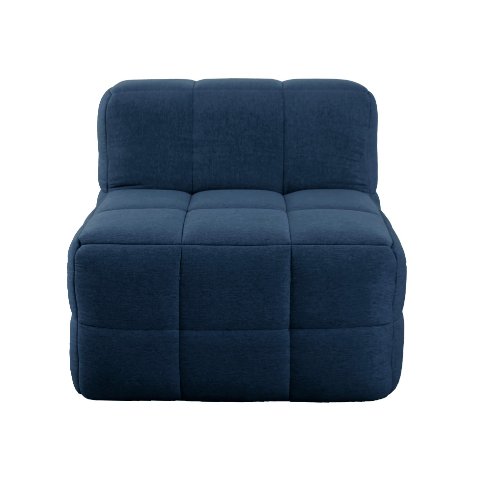 Sofá Guldi Popup com 2 Módulos Canto Central e Puff Linho Azul