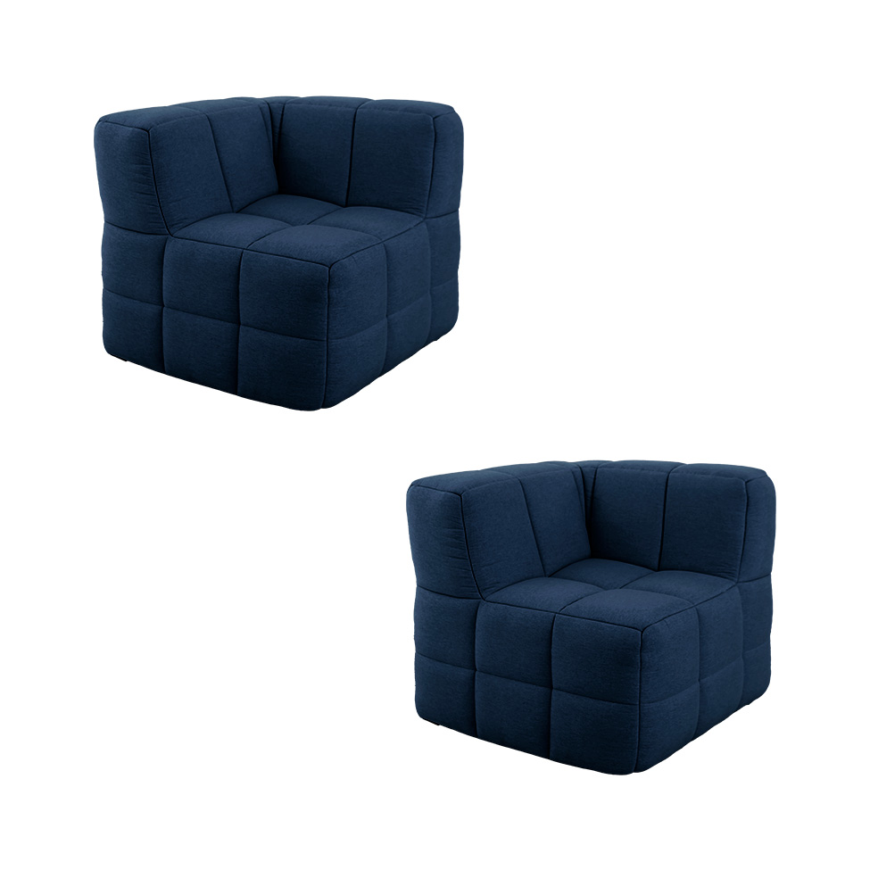 Sofá Guldi Popup com 2 Módulos Canto Linho Azul