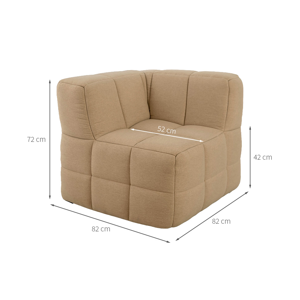 Sofá Guldi Popup com 2 Módulos Canto Linho Bege