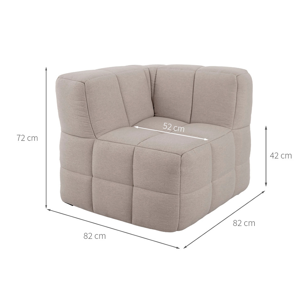 Sofá Guldi Popup com 2 Módulos Canto Linho Cru