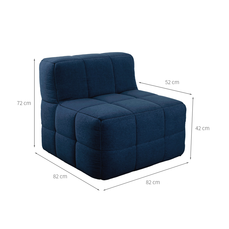 Sofá Guldi Popup com 2 Módulos Centrais Linho Azul