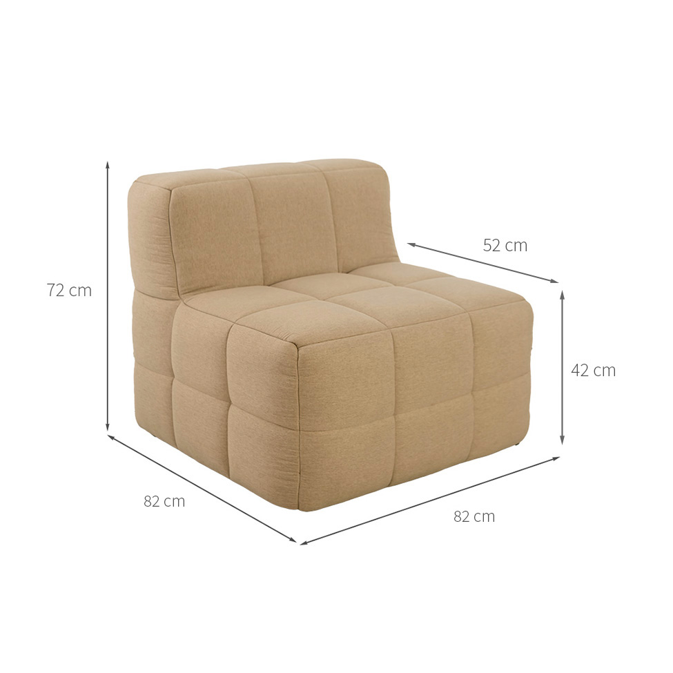 Sofá Guldi Popup com 2 Módulos Centrais Linho Bege