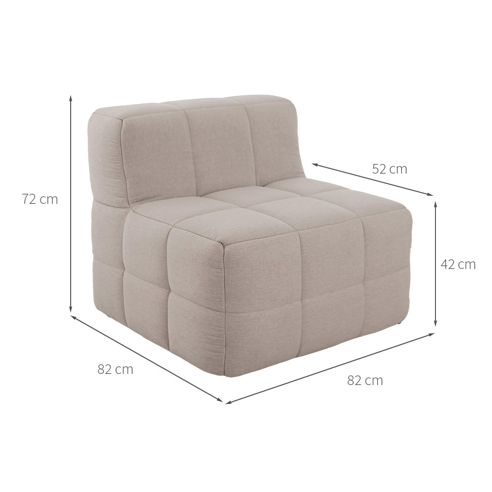 Sofá Guldi Popup com 2 Módulos Centrais Linho Cru