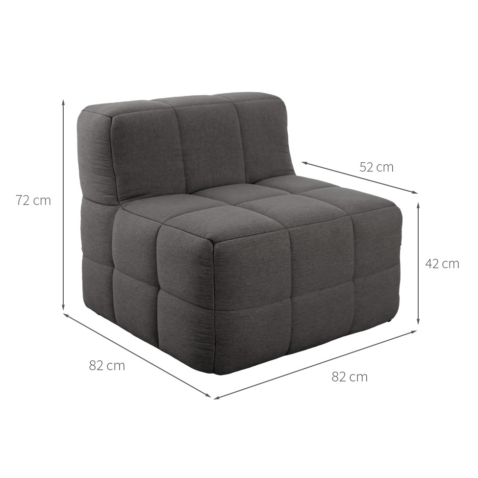 Sofá Guldi Popup com 2 Módulos Centrais Linho Grafite