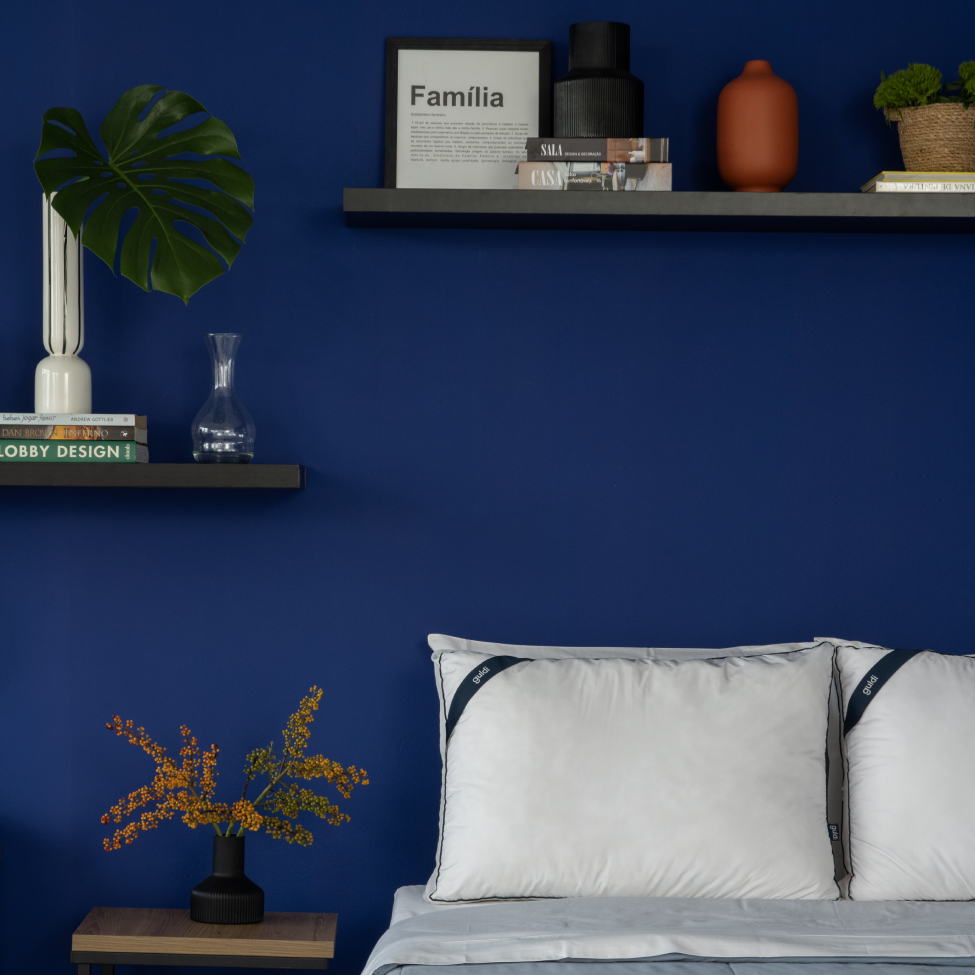 Travesseiro Guldi Dream Branco e Azul