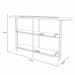 Aparador Buffet Infinity com Pés em Aço e Detalhe em Vidro Off White