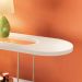 Aparador Buffet Infinity com Pés em Aço e Detalhe em Vidro Off White