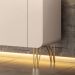 Aparador Buffet Sala Benvenuto Com 2 Portas e Pés em Aço Off White