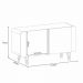Aparador Buffet Sala Benvenuto Com 2 Portas e Pés em Aço Off White/Champanhe