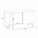 Aparador Buffet Sala Benvenuto Com 2 Portas e Pés em Aço Off White/Cinamomo