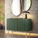Aparador Buffet Sala Benvenuto Com 2 Portas e Pés em Aço Verde Pistache