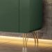 Aparador Buffet Sala Benvenuto Com 2 Portas e Pés em Aço Verde Pistache