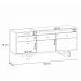Aparador Buffet Sala Sollare Com Pés Madeira Maciça Castanho/Off White