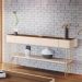 Aparador Buffet Vivant com Pés em Aço Off White/Castanho
