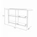 Aparador Decorativo Infinity Sala de Estar Tampo em Vidro e Pés em Aço Off White G26 - Hb Móveis