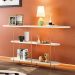 Aparador Decorativo Sala de Estar Infinity Tampo em Vidro e Pés em Aço Off White G26 - Hb Móveis