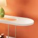Aparador Decorativo Sala de Estar Infinity Tampo em Vidro e Pés em Aço Off White G26 - Hb Móveis