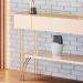 Aparador Decorativo Vivant MDP/MDF Pés de Aço Off White/Champagne G26 - HB Móveis