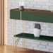 Aparador Decorativo Vivant com Pés em Aço MDP/MDF Verde Pistache/Castanho G26 - Hb Móveis