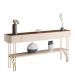 Aparador Vivant e Mesa de Centro Cadenza Off White/Castanho - HB Móveis