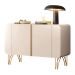 Balcão Aparador Buffet Pé Metal Benvenuto Off White - HB Móveis