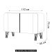 Balcão Aparador Buffet Pé Metal Benvenuto Off White - HB Móveis