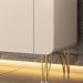 Balcão Aparador Buffet Pé Metal Benvenuto Off White - HB Móveis