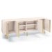 Balcão Buffet Piacente Com Cristaleira Alvora H01 Off White - Mpozenato
