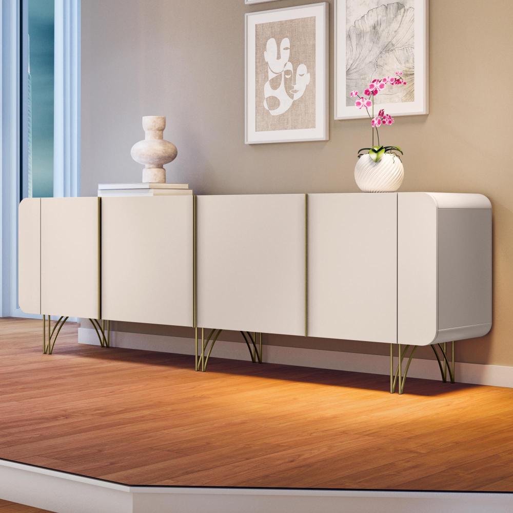 Balcão Buffet Saluti 4 Portas Off White - HB Móveis