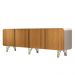 Balcão Buffet Saluti 4 Portas Off White/Cinamomo - HB Móveis