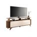 Bancada Decorativa Alba 1.8 Ripada para TV até 70 Polegadas Castanho/Off White G26 - Hb Móveis
