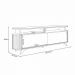 Bancada Decorativa Alba 1.8 Ripada para TV até 70 Polegadas Castanho/Off White G26 - Hb Móveis