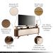 Bancada Decorativa Alba 1.8 para TV até 70 Polegadas Ripada Castanho/Off White G26 - Hb Móveis