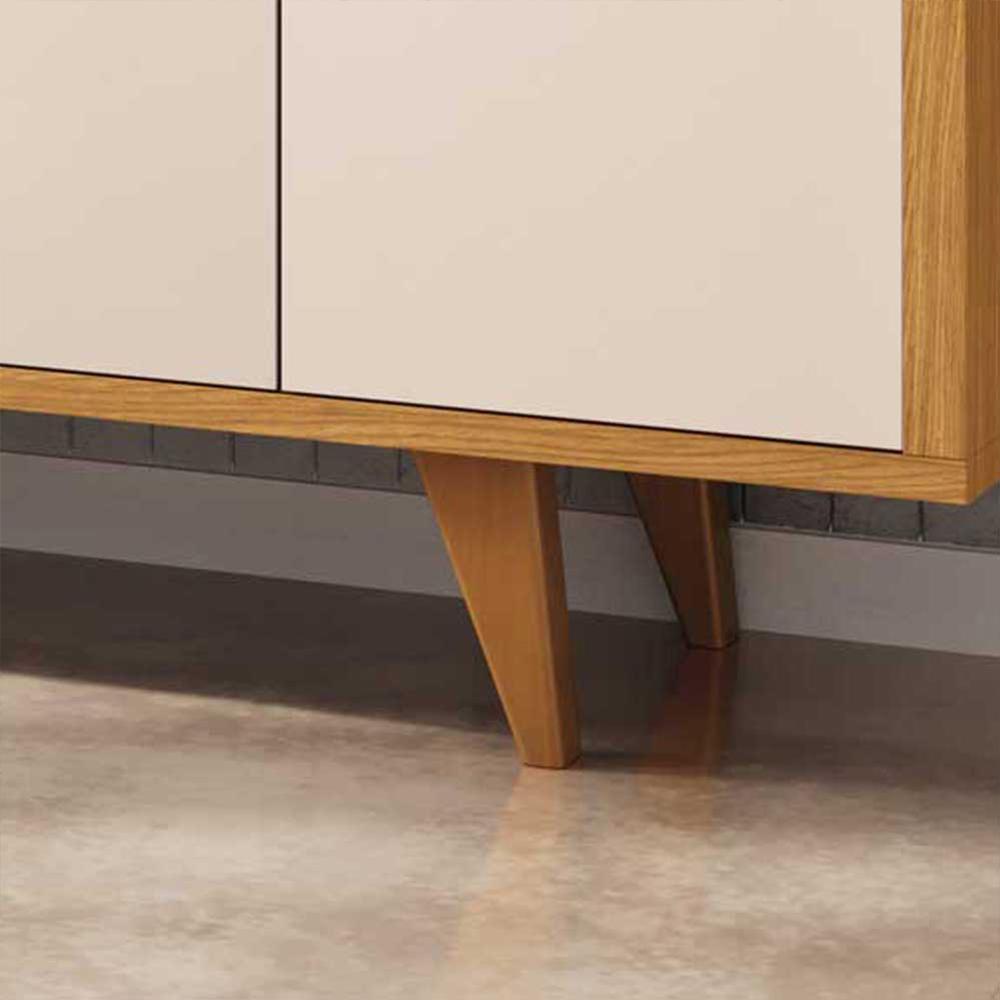 Buffet Aparador Melodia com 2 Portas e 2 Gavetas Cinamomo/Off White - HB Móveis