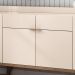 Buffet Aparador Melodia com 2 Portas e 2 Gavetas Off White/Castanho - HB Móveis