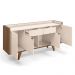 Buffet Aparador Melodia com 2 Portas e 2 Gavetas Off White/Castanho - HB Móveis