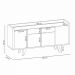 Buffet Aparador Melodia com 2 Portas e 2 Gavetas Off White/Castanho - HB Móveis