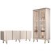 Buffet Aparador Saluti com Cristaleira Évora Off White - HB Móveis