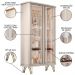 Buffet Aparador Saluti com Cristaleira Évora Off White - HB Móveis