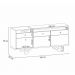 Buffet Aparador Sollare com 2 Portas e 2 Gavetas Carvalho Intense/Off White - HB Móveis