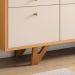 Buffet Aparador Sollare com 2 Portas e 2 Gavetas Cinamomo/Off White - HB Móveis 