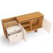 Buffet Aparador Sollare com 2 Portas e 2 Gavetas Cinamomo/Off White - HB Móveis 