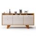 Buffet Aparador Sollare com 2 Portas e 2 Gavetas Cinamomo/Off White - HB Móveis 