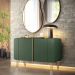 Buffet Benvenuto MDP/MDF Sala de Estar Decorativo com Pés em Aço Verde Pistache G26 - Hb Móveis