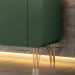 Buffet Benvenuto MDP/MDF Sala de Estar Decorativo com Pés em Aço Verde Pistache G26 - Hb Móveis