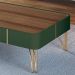 Conjunto 1 Cristaleira 1 Buffet 1 Aparador e 1 Mesa de Centro Évora/Saluti/Cadenza/Vivant Verde/Castanho G26 - HB Móveis