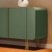Conjunto 1 Cristaleira 1 Buffet 1 Aparador e 1 Mesa de Centro Évora/Saluti/Cadenza/Vivant Verde/Castanho G26 - HB Móveis