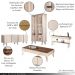 Conjunto 1 Cristaleira 1 Buffet 1 Mesa de Centro e 1 Aparador Évora/Saluti/Cadenza/Vivant Off White/Castanho G26 - HB Móveis