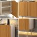 Conjunto 1 Cristaleira e 2 Buffets Évora/Saluti/Benvenuto Off White/Cinamomo G26 - HB Móveis